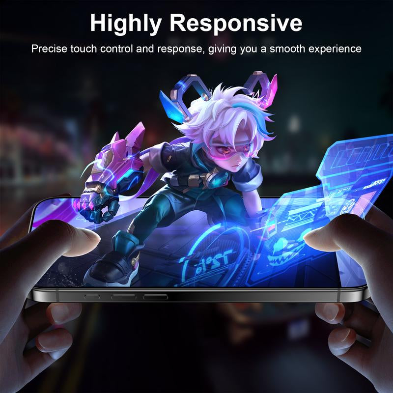 Iphone 17 Pro Max Colorful Privacy Screen Protector 2x – Gradient Anti-Spy Tempered Glass, Military-Grade 9H Hardness, Anti-Scratch, Shatterproof, Flawless Fit Tray