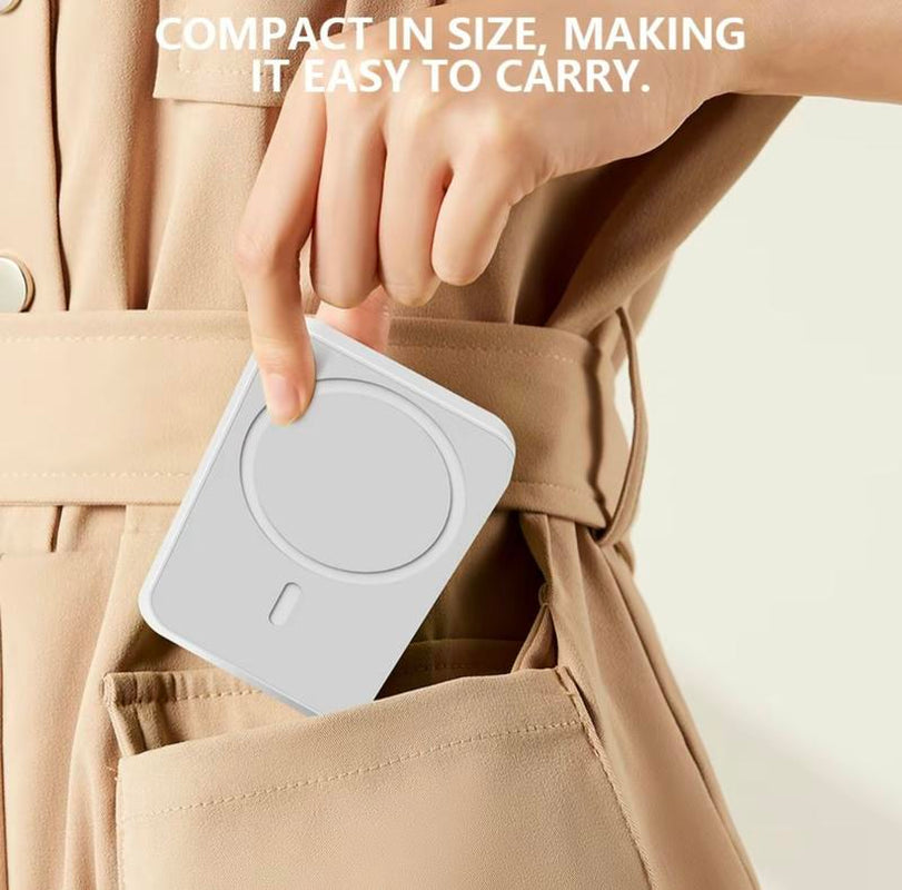 Suitable for Magsafe Battery Pack, 3-In-1 Portable Charger with Data Cable, Magnetic 10000Mah Portable Power Bank for Fast Charging, Ultra-Thin Travel Battery Pack, Compatible with Iphone 16/15/14/13/12