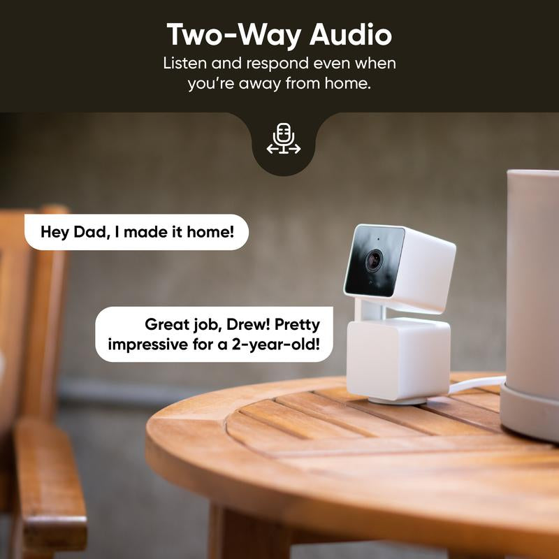 Wyze Cam Pan V3 — #1 Security Camera on Tiktok! Wired, Indoor/Outdoor Pan Tilt Zoom (PTZ) W/ 360 Degree Motion Tracking, Color Night Vision, HD, Wifi