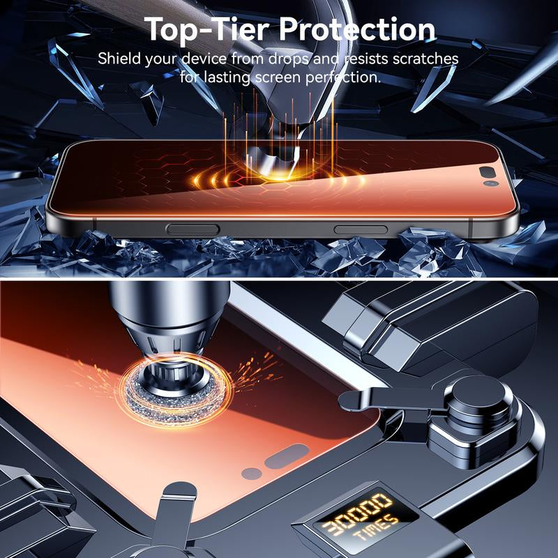 Iphone 17 Pro Max Colorful Privacy Screen Protector 2x – Gradient Anti-Spy Tempered Glass, Military-Grade 9H Hardness, Anti-Scratch, Shatterproof, Flawless Fit Tray
