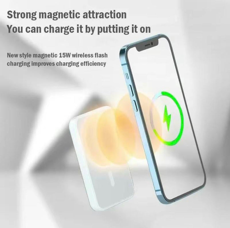 Suitable for Magsafe Battery Pack, 3-In-1 Portable Charger with Data Cable, Magnetic 10000Mah Portable Power Bank for Fast Charging, Ultra-Thin Travel Battery Pack, Compatible with Iphone 16/15/14/13/12