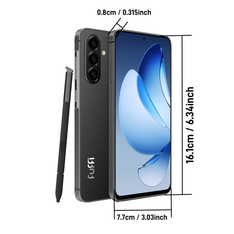 Fuffi-Smartphone Android,6.63 Inch, NFC Unlock, Built-In Stylus Pen, Dual Sim Nano Slot, 4000Mah Battery, 8+16Mp Camera, USB-C Charging Touch Screen Phone