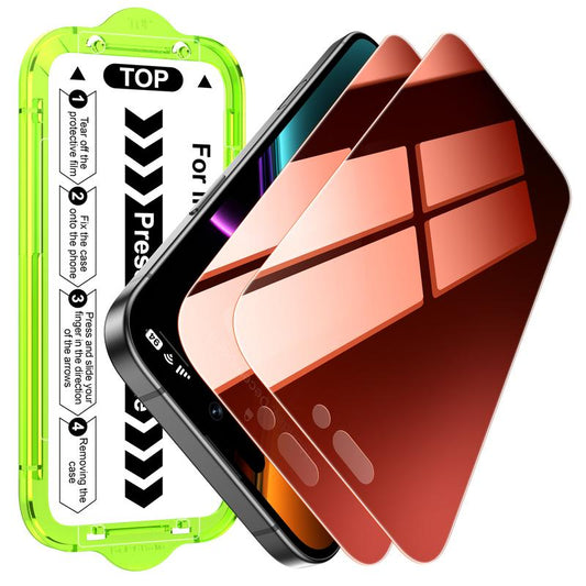 Iphone 17 Pro Max Colorful Privacy Screen Protector 2x – Gradient Anti-Spy Tempered Glass, Military-Grade 9H Hardness, Anti-Scratch, Shatterproof, Flawless Fit Tray