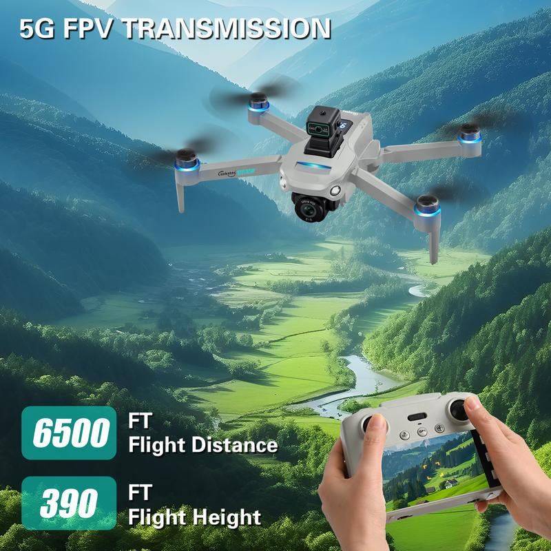 2025 BRAND NEW Drone with 4K UHD EIS Camera, 5G Wifi FPV RC Quadcopters, Brushless Motors, Obstacle Avoidance, Automatic Return, and Replaceable Wing Batteries