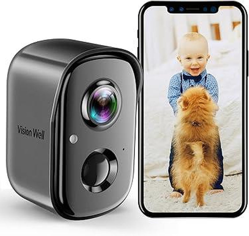 Vision Well Solar Powered Wireless Security Cameras for Home Outdoor , 1080P HD Clear Picture Wifi Security with Spotlight and Two-Way Audio，Eesy to Install