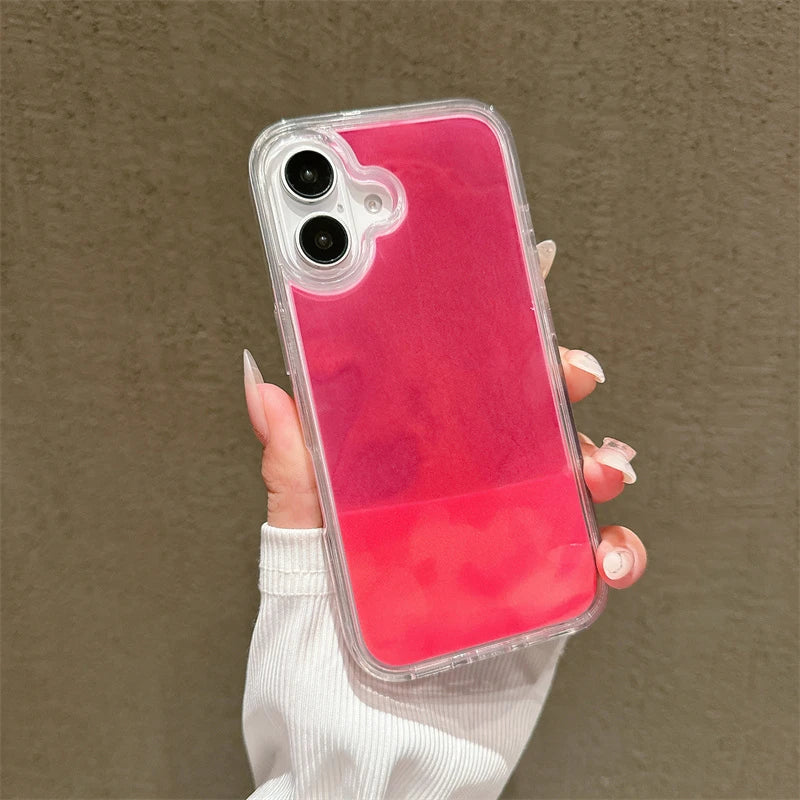 Shine Bright with Our Floating Luminous Quicksand Phone Case for iPhone 14/15/16 Pro Max & 13! ✨💖 Perfect for Girls! #GlitterGoals #PhoneCaseFashion
