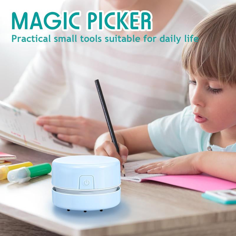 Desktop Vacuum Cleaner,Mini Table Dust Sweeper Energy Saving,High Endurance up to 90 Mins,Rotatable Design for Keyboard/Home/School/Office(Charging Version)