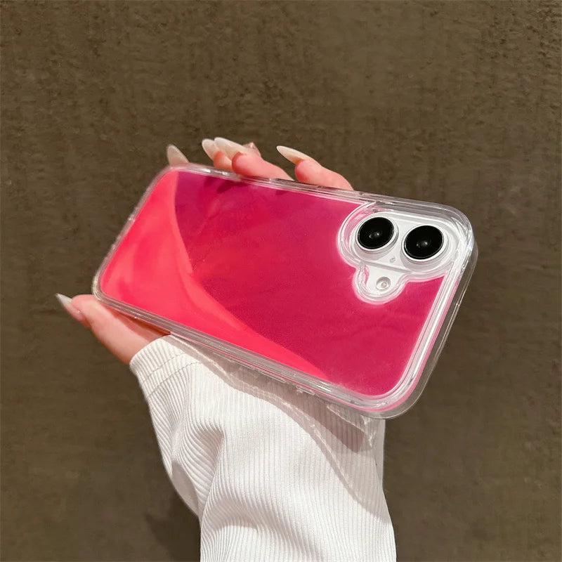 Shine Bright with Our Floating Luminous Quicksand Phone Case for iPhone 14/15/16 Pro Max & 13! ✨💖 Perfect for Girls! #GlitterGoals #PhoneCaseFashion