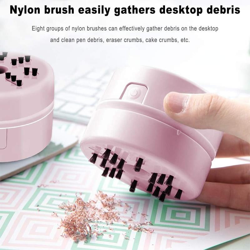 Desktop Vacuum Cleaner,Mini Table Dust Sweeper Energy Saving,High Endurance up to 90 Mins,Rotatable Design for Keyboard/Home/School/Office(Charging Version)