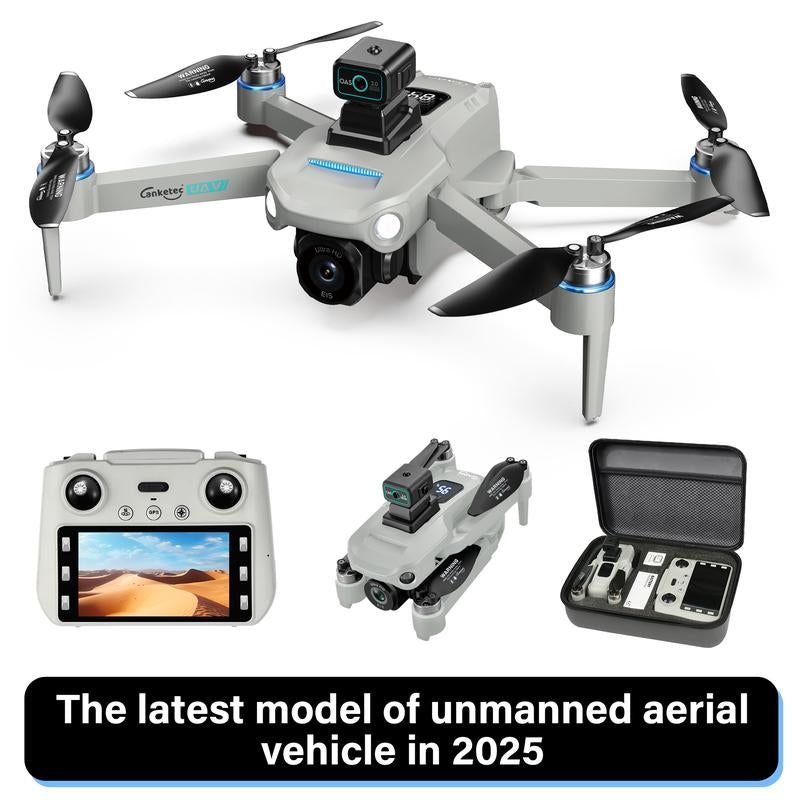 2025 BRAND NEW Drone with 4K UHD EIS Camera, 5G Wifi FPV RC Quadcopters, Brushless Motors, Obstacle Avoidance, Automatic Return, and Replaceable Wing Batteries