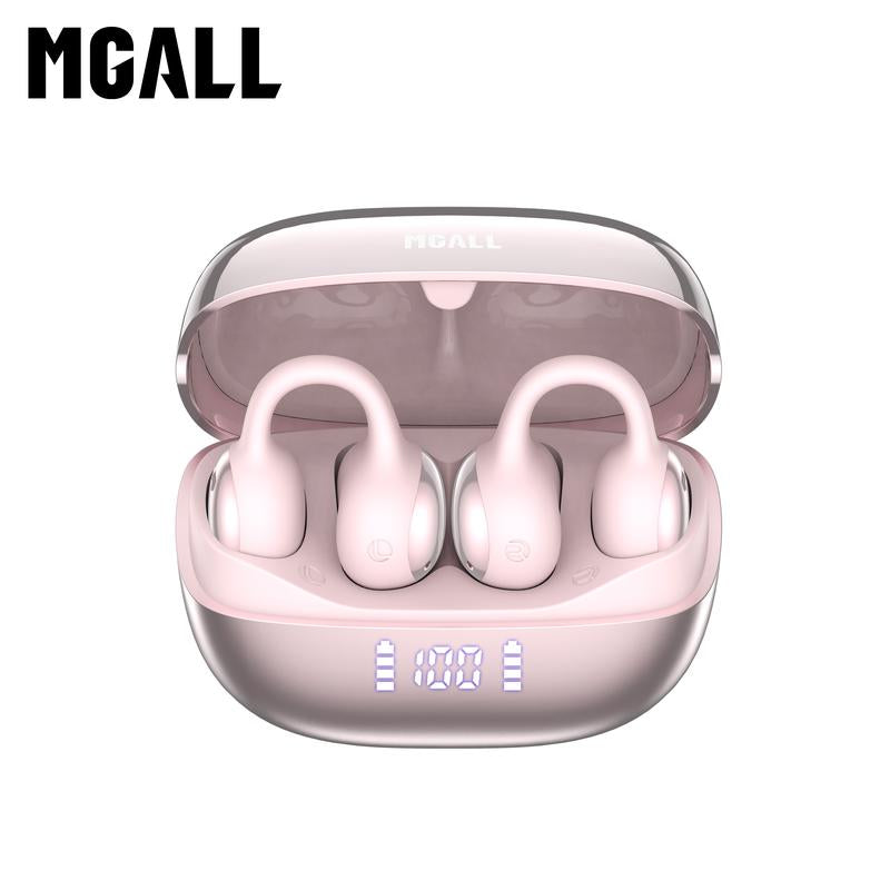 MGALL C11 Clip-On Wireless Headphones with 2025 Bluetooth 6.0 for Fast, Stable Connection & Low Power Use, Cloud-Like Comfort & Premium Sound, IPX5 Waterproof Audio Earbuds for Music, Calls & Sports