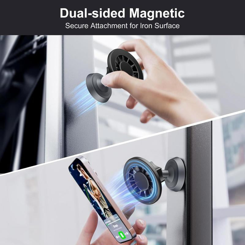 Magnetic Phone Holder, 360 Adjustable Magnetic Phone Holder, Dual Magnets, Alloy Base/Joint, Compatible with Iphone 16/15/14/13/12 Series