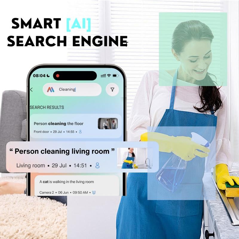 Hawkray AI Intelligent Surveillance Camera 911 Alarm Easy Install Quick Setup Full Color Night Vision Two Way Audio Motion Detection Security System Openai Enabled Professional Alarm Monitoring US Local Cloud - Installation