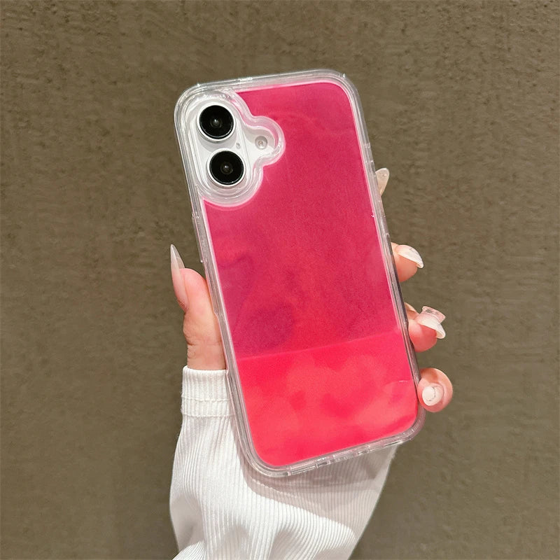 Shine Bright with Our Floating Luminous Quicksand Phone Case for iPhone 14/15/16 Pro Max & 13! ✨💖 Perfect for Girls! #GlitterGoals #PhoneCaseFashion