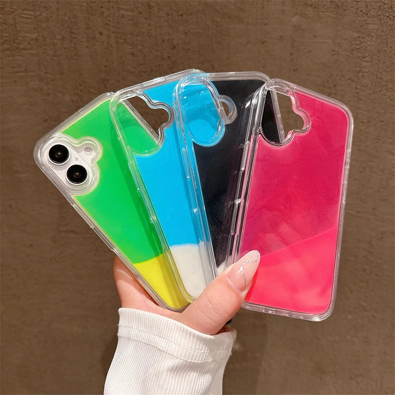 Shine Bright with Our Floating Luminous Quicksand Phone Case for iPhone 14/15/16 Pro Max & 13! ✨💖 Perfect for Girls! #GlitterGoals #PhoneCaseFashion