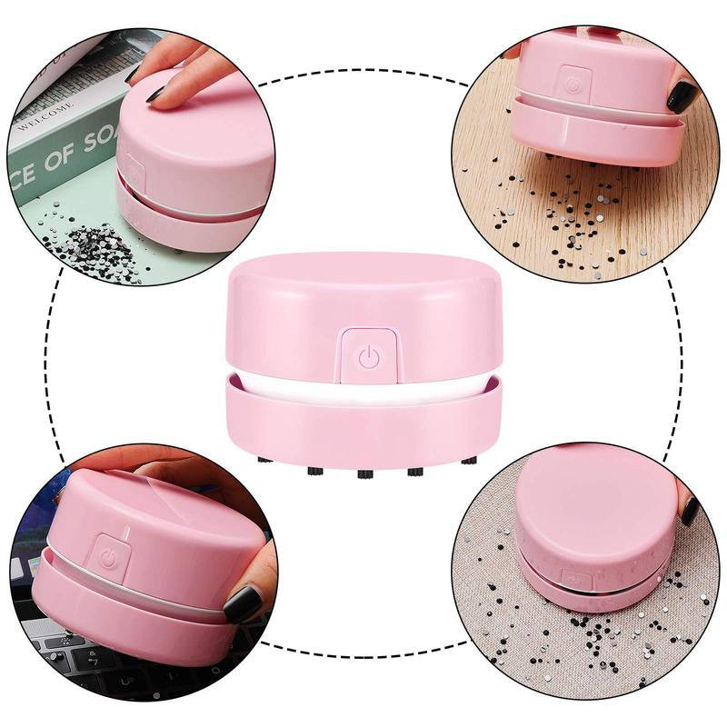 Desktop Vacuum Cleaner,Mini Table Dust Sweeper Energy Saving,High Endurance up to 90 Mins,Rotatable Design for Keyboard/Home/School/Office(Charging Version)