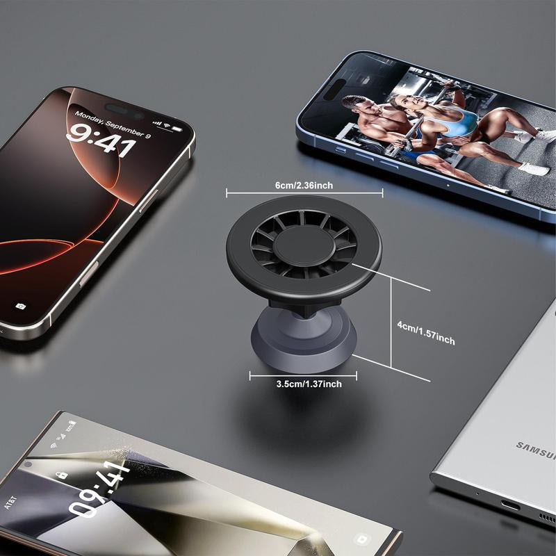 Magnetic Phone Holder, 360 Adjustable Magnetic Phone Holder, Dual Magnets, Alloy Base/Joint, Compatible with Iphone 16/15/14/13/12 Series