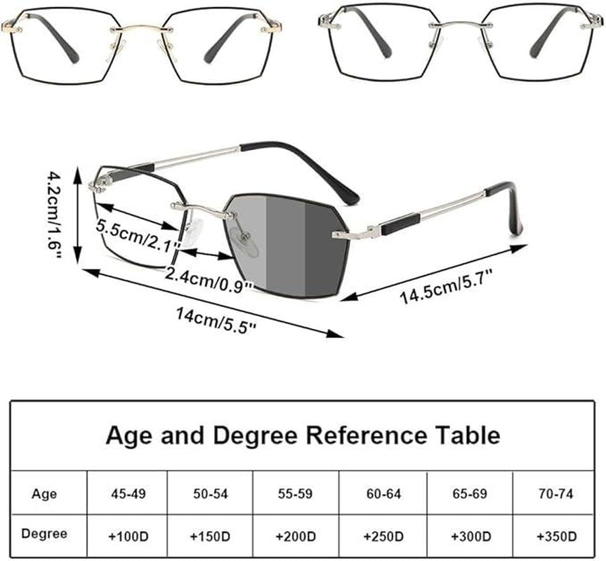 Precision Vision Aid Tool – Adjustable Focus & Photochromic Multifocal Reading Glasses for Precision Work
