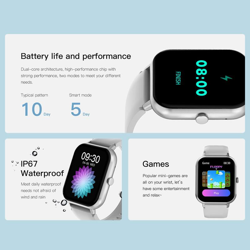 COLMI P20 plus Smart Watch 1.83'' Fashion Touch Screen 100+ Sports Modes DIY Dials Messages Reminder Multifunctional for Fitness Smartwatch
