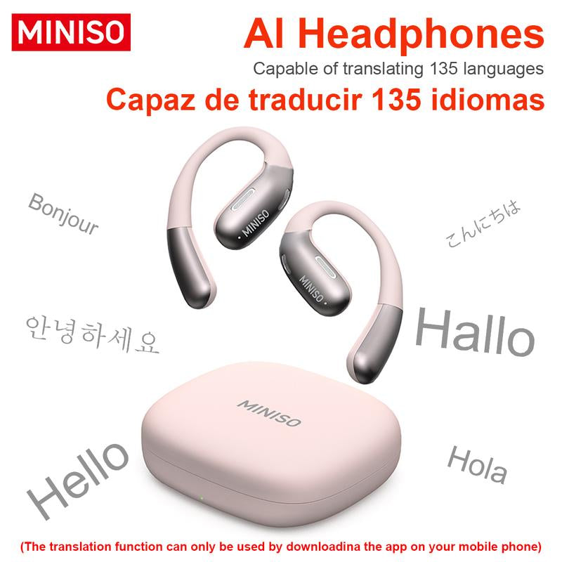 MINISO X28 OWS Open Ear Wireless Bluetooth Earbuds Support 135 Languages Real Time Bluetooth 58H Playback HIFI Stereo Fast Charging