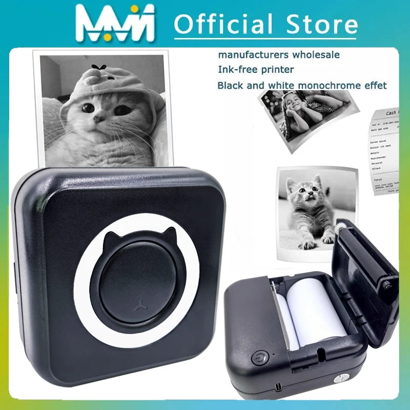 Print on the go! 📸✨ Check out this MINI Portable Thermal Printer - perfect for photos and labels! Wireless Bluetooth for Android & iOS! 🖨️💖