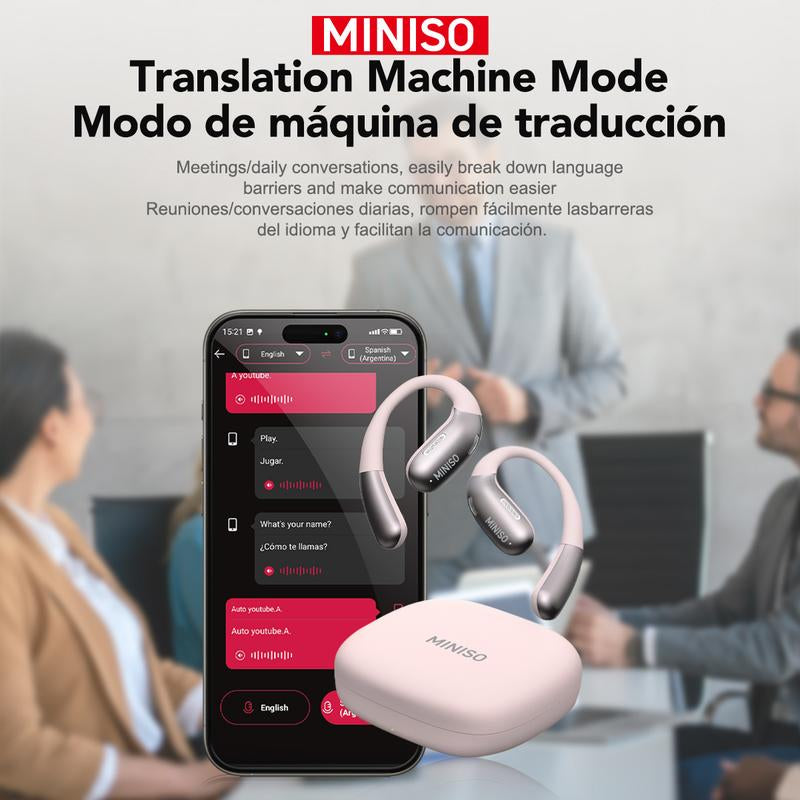 MINISO X28 OWS Open Ear Wireless Bluetooth Earbuds Support 135 Languages Real Time Bluetooth 58H Playback HIFI Stereo Fast Charging