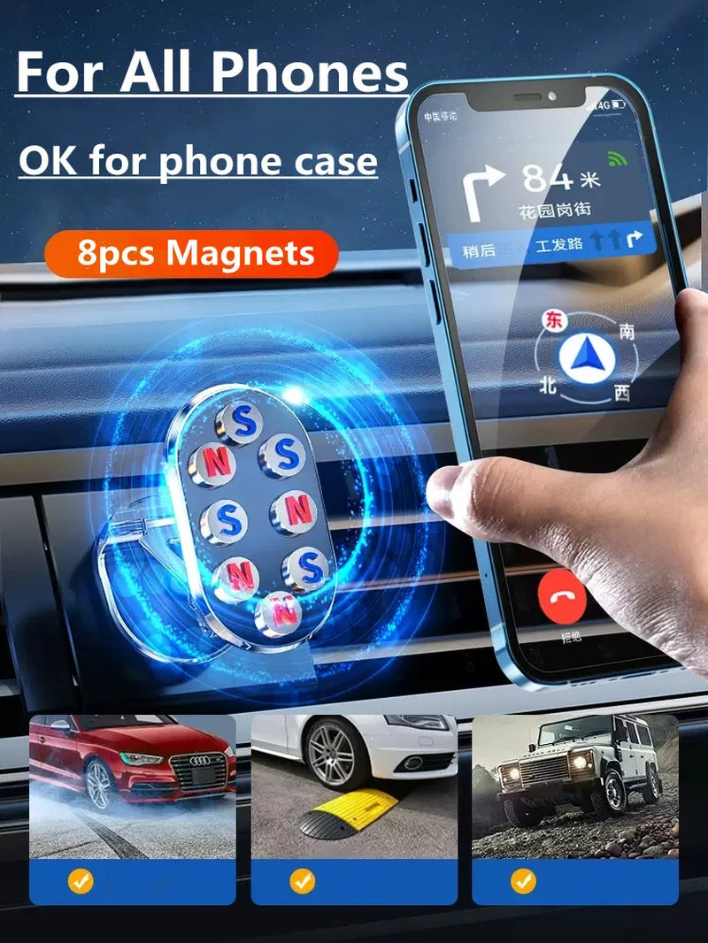 Foldable Car Magnetic Phone Holder  Car Air Vent Mount GPS Support for Iphone Xiaomi Samsung in Car Mobile Phone Stand