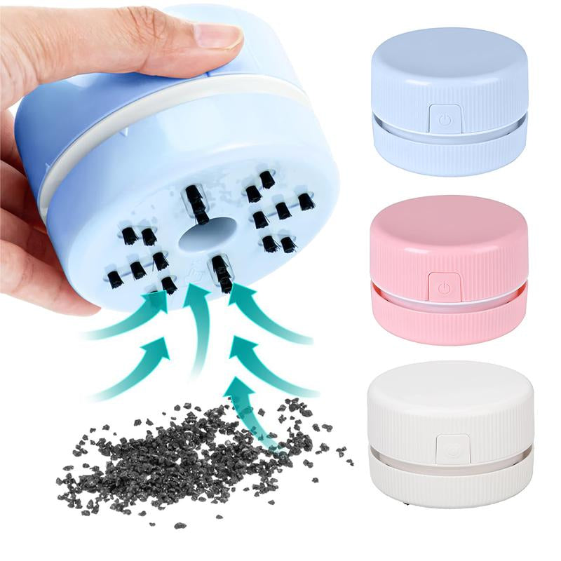 Desktop Vacuum Cleaner,Mini Table Dust Sweeper Energy Saving,High Endurance up to 90 Mins,Rotatable Design for Keyboard/Home/School/Office(Charging Version)