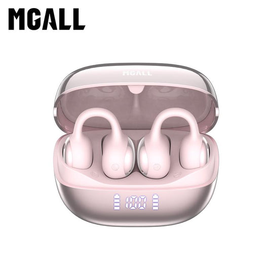 MGALL C11 Clip-On Wireless Headphones with 2025 Bluetooth 6.0 for Fast, Stable Connection & Low Power Use, Cloud-Like Comfort & Premium Sound, IPX5 Waterproof Audio Earbuds for Music, Calls & Sports