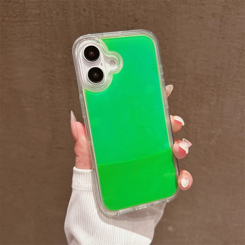 Shine Bright with Our Floating Luminous Quicksand Phone Case for iPhone 14/15/16 Pro Max & 13! ✨💖 Perfect for Girls! #GlitterGoals #PhoneCaseFashion