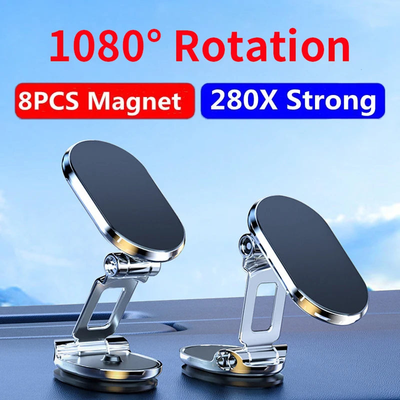 Foldable Car Magnetic Phone Holder  Car Air Vent Mount GPS Support for Iphone Xiaomi Samsung in Car Mobile Phone Stand