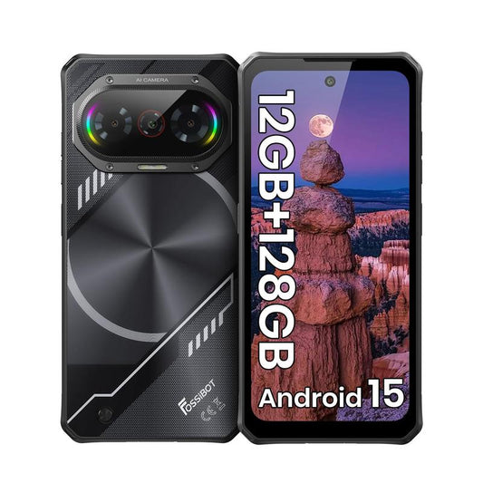 FOSSIBOT F114 Rugged Phone 6.67" HD 12GB +128GB/TF 1TB Android 15 Gaming Rugged Smartphone Octa Core 50MP Main Camera 5000 Mah Battery IP68/IP69K Waterproof Phone,Triple Slot/Nfc/Face ID/GPS(NOT Compatible with At&T,Cricket,Verizon)