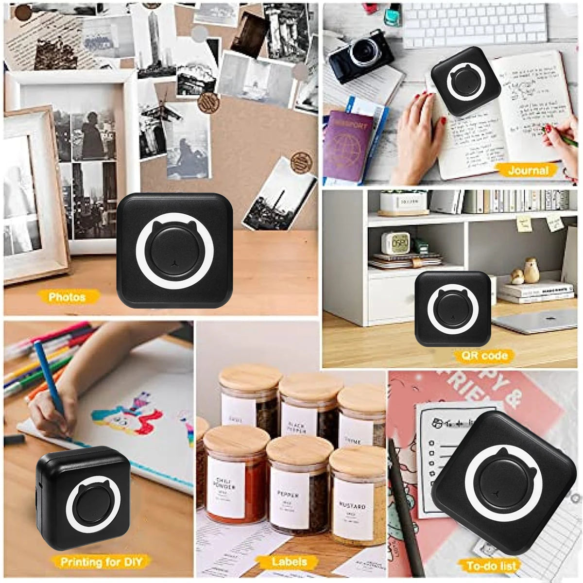 Print on the go! 📸✨ Check out this MINI Portable Thermal Printer - perfect for photos and labels! Wireless Bluetooth for Android & iOS! 🖨️💖