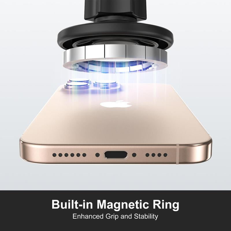 Magnetic Phone Holder, 360 Adjustable Magnetic Phone Holder, Dual Magnets, Alloy Base/Joint, Compatible with Iphone 16/15/14/13/12 Series