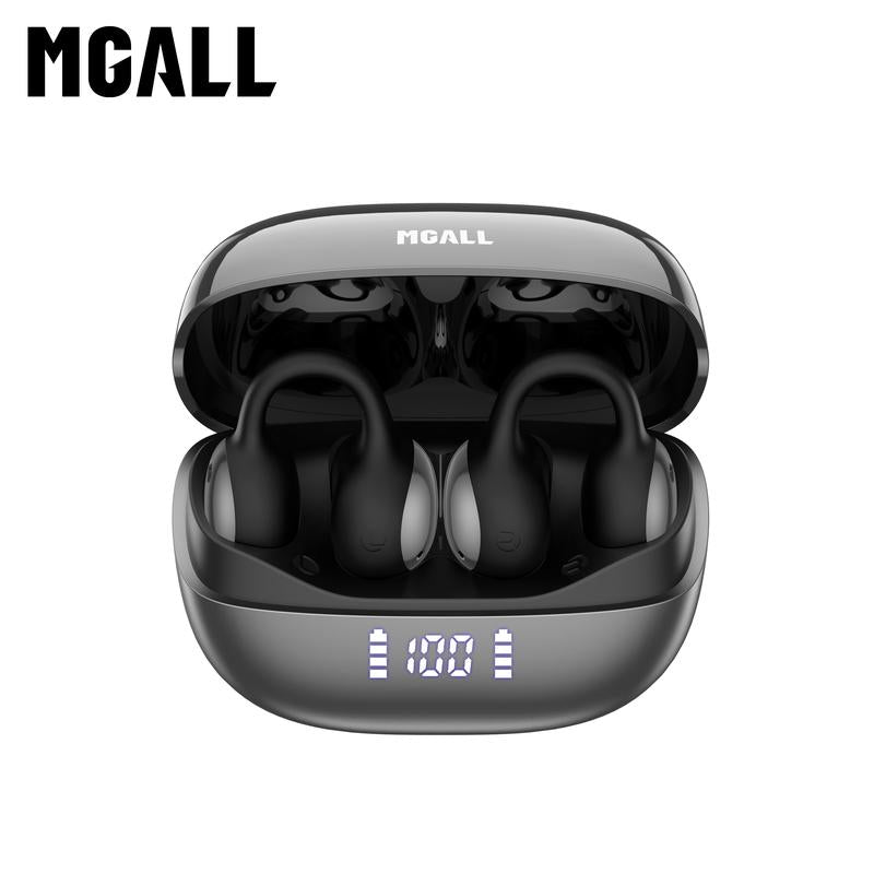 MGALL C11 Clip-On Wireless Headphones with 2025 Bluetooth 6.0 for Fast, Stable Connection & Low Power Use, Cloud-Like Comfort & Premium Sound, IPX5 Waterproof Audio Earbuds for Music, Calls & Sports