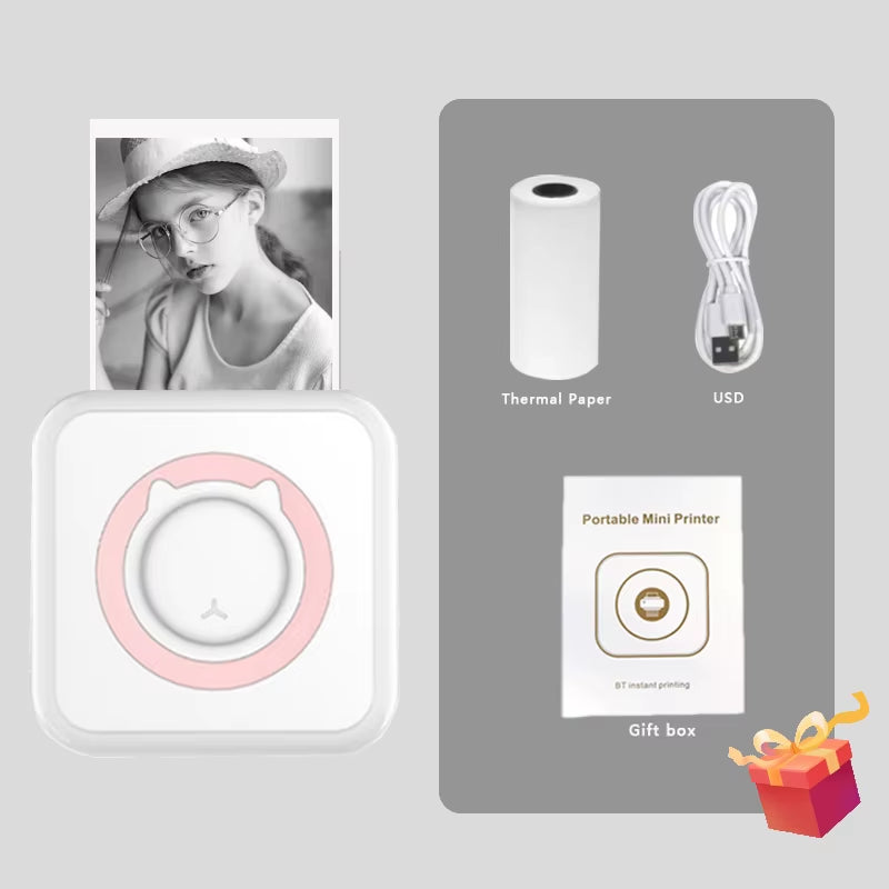 Print on the go! 📸✨ Check out this MINI Portable Thermal Printer - perfect for photos and labels! Wireless Bluetooth for Android & iOS! 🖨️💖