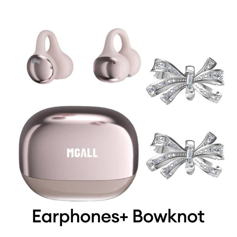 MGALL C11 Clip-On Wireless Headphones with 2025 Bluetooth 6.0 for Fast, Stable Connection & Low Power Use, Cloud-Like Comfort & Premium Sound, IPX5 Waterproof Audio Earbuds for Music, Calls & Sports
